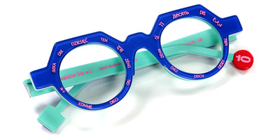 Sabine Be® Be Ten SB Be Ten 651 44 - Shiny Translucent Majorelle Blue / White / Shiny Turquoise / Neon Pink Eyeglasses