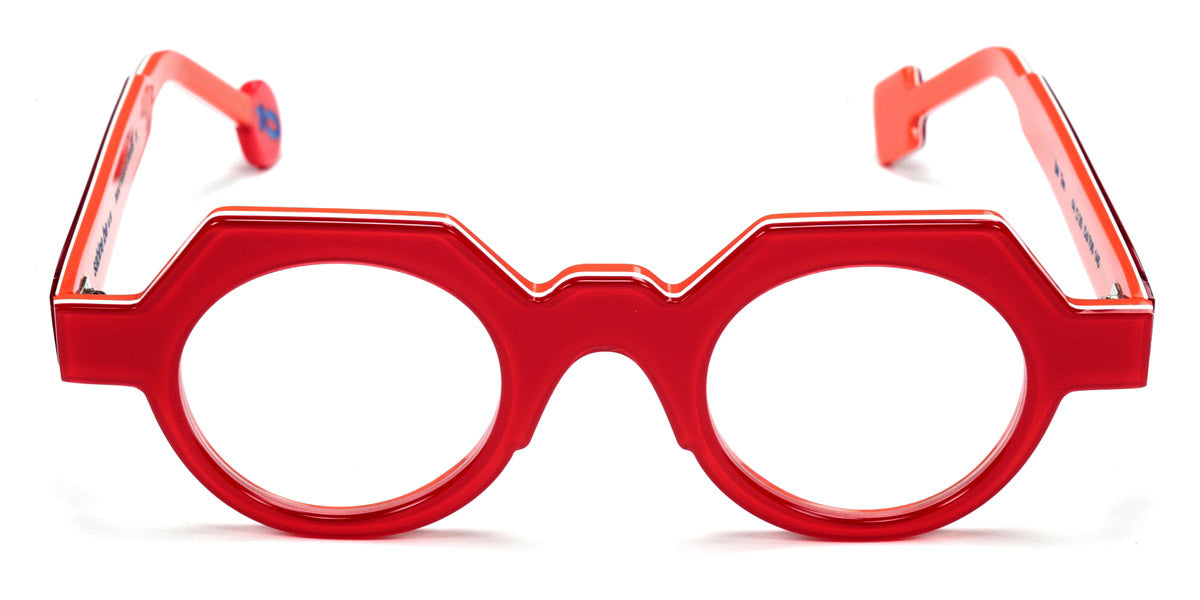 Sabine Be® Be Ten SB Be Ten 706 44 - Shiny Translucent Red / White / Shiny Orange Eyeglasses