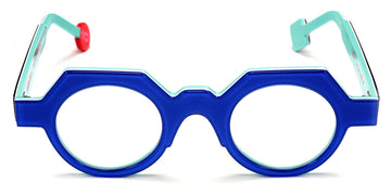 Sabine Be® Be Ten SB Be Ten 708 44 - Shiny Translucent Blue Majorelle / White / Shiny Turquoise Eyeglasses