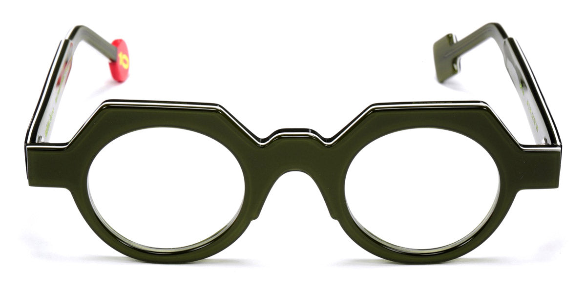 Sabine Be® Be Ten SB Be Ten 709 44 - Shiny Translucent Dark Green / White / Shiny Translucent Dark Green Eyeglasses