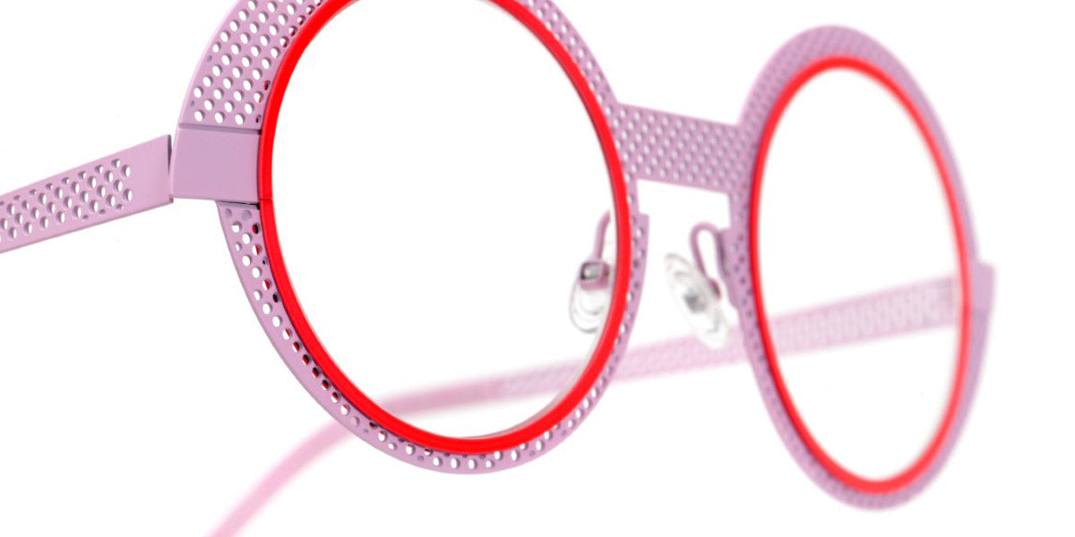 Sabine Be® Be Val De Loire Hole SB Be Val De Loire Hole 489 50 - Baby Pink Perforated Satin / Neon Orange Satin Eyeglasses