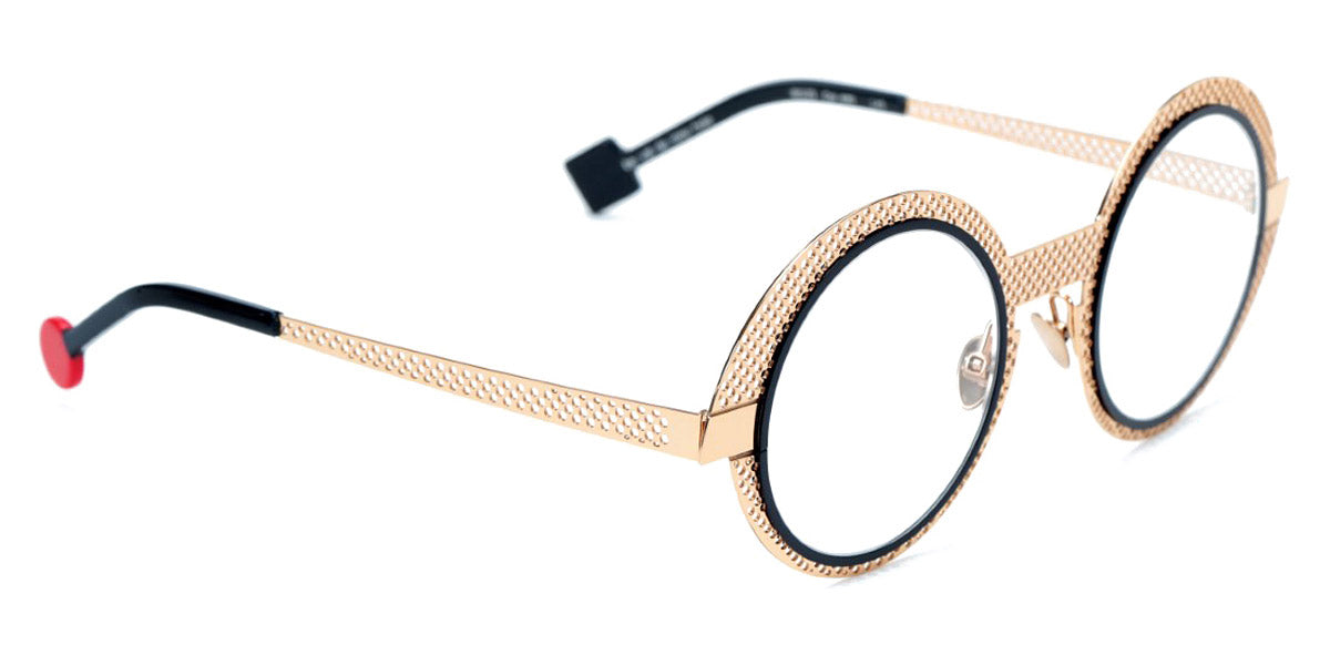 Sabine Be® Be Val De Loire Hole SB Be Val De Loire Hole 490 50 - Rose Gold Polished Perforated / Navy Satin Eyeglasses