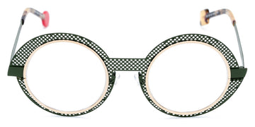 Sabine Be® Be Val De Loire Hole SB Be Val De Loire Hole 491 50 - Perforated Satin Khaki / Polished Yellow Gold Eyeglasses