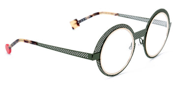 Sabine Be® Be Val De Loire Hole SB Be Val De Loire Hole 491 50 - Perforated Satin Khaki / Polished Yellow Gold Eyeglasses