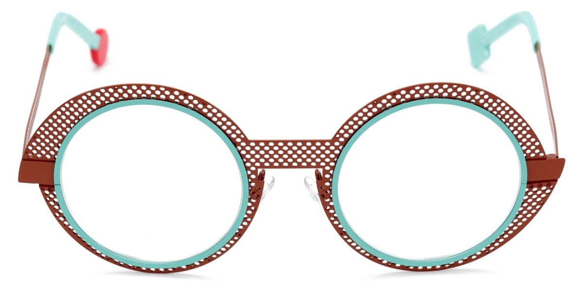 Sabine Be® Be Val De Loire Hole SB Be Val De Loire Hole 494 50 - Shiny Camel Perforated / Turquoise Satin Eyeglasses