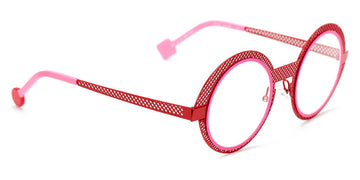 Sabine Be® Be Val De Loire Hole SB Be Val De Loire Hole 495 50 - Satin Red Perforated / Neon Pink Satin Eyeglasses