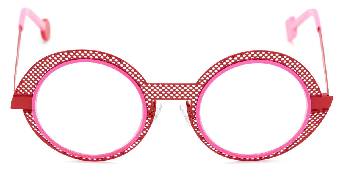 Sabine Be® Be Val De Loire Hole SB Be Val De Loire Hole 495 50 - Satin Red Perforated / Neon Pink Satin Eyeglasses