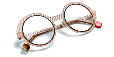 Sabine Be® Be Val De Loire Hole SB Be Val De Loire Hole 496 50 - Nude Satin Perforated / Polished Rose Gold Eyeglasses