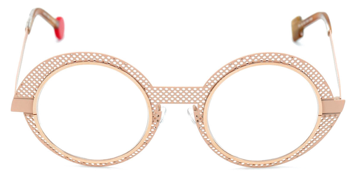 Sabine Be® Be Val De Loire Hole SB Be Val De Loire Hole 496 50 - Nude Satin Perforated / Polished Rose Gold Eyeglasses