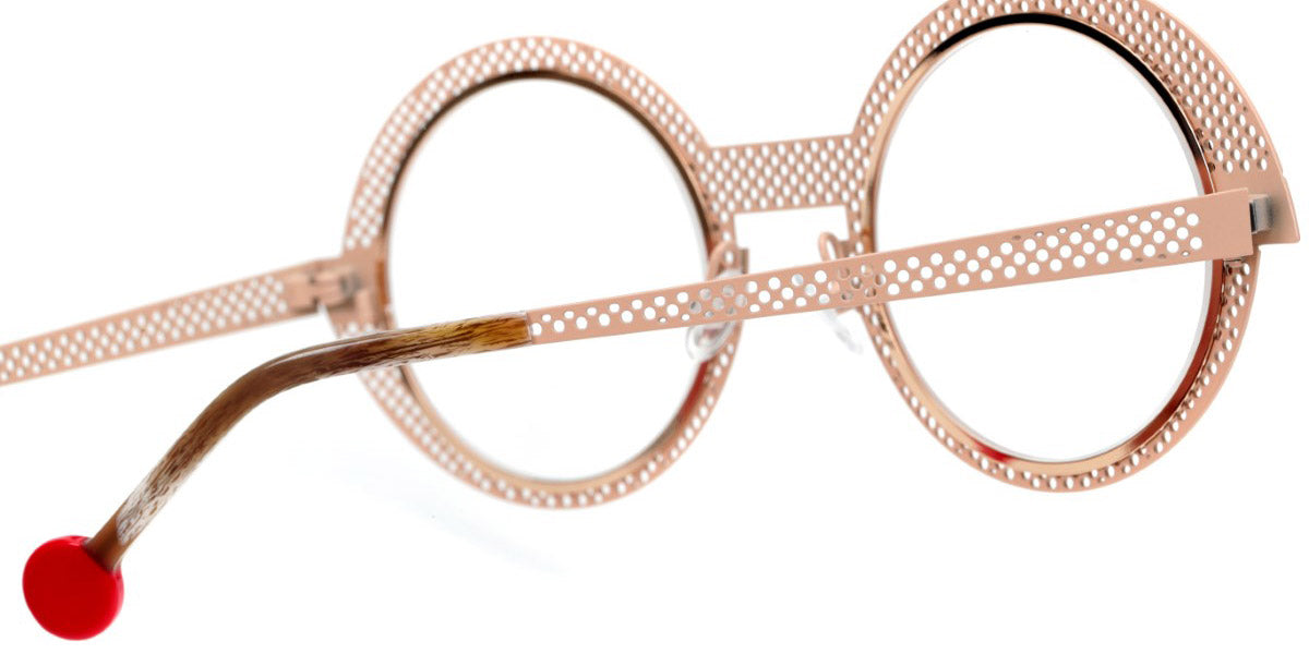 Sabine Be® Be Val De Loire Hole SB Be Val De Loire Hole 496 50 - Nude Satin Perforated / Polished Rose Gold Eyeglasses