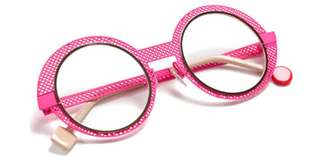 Sabine Be® Be Val De Loire Hole SB Be Val De Loire Hole 497 50 - Satin Neon Pink Perforated / Polished Rose Gold Eyeglasses