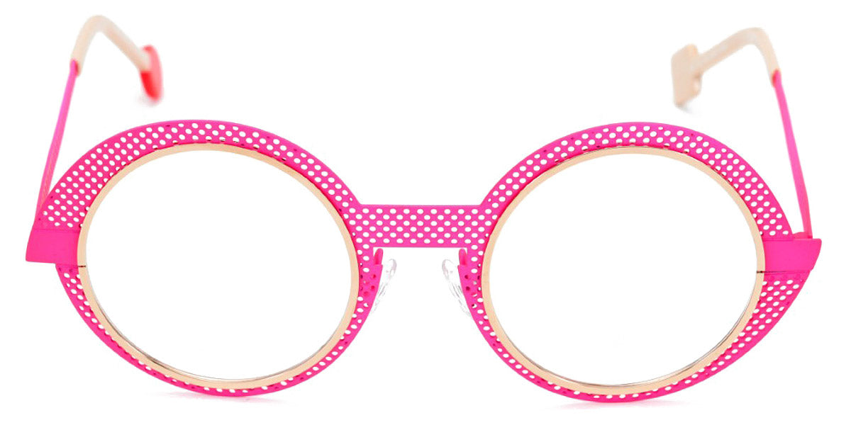 Sabine Be® Be Val De Loire Hole SB Be Val De Loire Hole 497 50 - Satin Neon Pink Perforated / Polished Rose Gold Eyeglasses