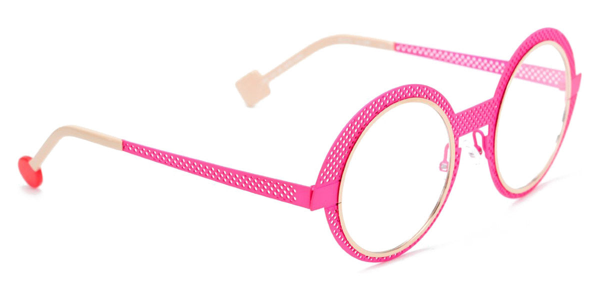 Sabine Be® Be Val De Loire Hole SB Be Val De Loire Hole 497 50 - Satin Neon Pink Perforated / Polished Rose Gold Eyeglasses