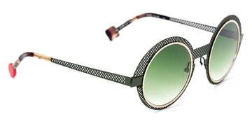 Sabine Be® Be Val De Loire Hole Sun SB Be Val De Loire Hole Sun 491 50 - Perforated Satin Khaki / Polished Yellow Gold Sunglasses