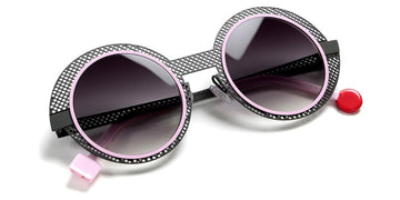 Sabine Be® Be Val De Loire Hole Sun SB Be Val De Loire Hole Sun 492 50 - Perforated Satin Taupe / Baby Pink Satin Sunglasses