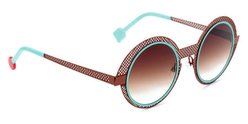 Sabine Be® Be Val De Loire Hole Sun SB Be Val De Loire Hole Sun 494 50 - Shiny Camel Perforated / Turquoise Satin Sunglasses