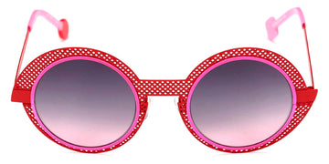 Sabine Be® Be Val De Loire Hole Sun SB Be Val De Loire Hole Sun 495 50 - Satin Red Perforated / Neon Pink Satin Sunglasses