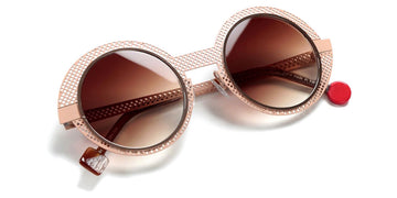 Sabine Be® Be Val De Loire Hole Sun SB Be Val De Loire Hole Sun 496 50 - Nude Satin Perforated / Polished Rose Gold Sunglasses