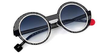 Sabine Be® Be Val De Loire Hole Sun SB Be Val De Loire Hole Sun 509 50 - Satin Midnight Blue Perforated / Polished Palladium Sunglasses