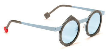 Sabine Be® Be Yoon Sun SB Be Yoon Sun 518 43 - Matt Marble Mouse Gray / Pastel Blue Satin Sunglasses