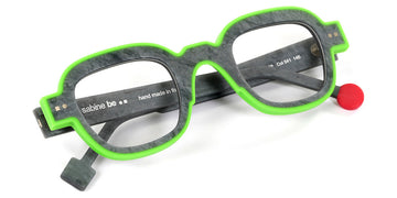 Sabine Be® Be Artist Line SB Be Artist Line 541 45 - Matt Marble Mouse Gray / Matt Neon Green Eyeglasses