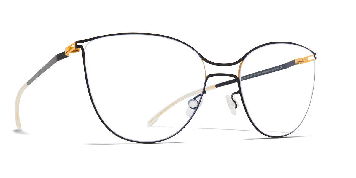 Mykita® BJELLE MYK BJELLE Gold/Jet Black 49 - Gold/Jet Black Eyeglasses