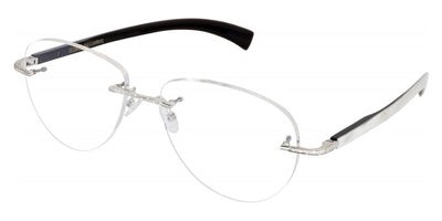 Gold & Wood® BOURGEOISE 11 G&W BOURGEOISE 11 D 11 02 CMD53 - D.11.02.CMD53 Solid White Gold (about 8,5 grams) - 24 White Brilliant Cut Diamonds Eyeglasses