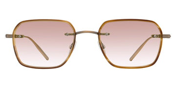 Barton Perreira® Louie Thinsert BPR SU Louie Thinsert LOUI4901K 49 - Antique Gold / Umber Tortoise / Citron (AR) Sunglasses