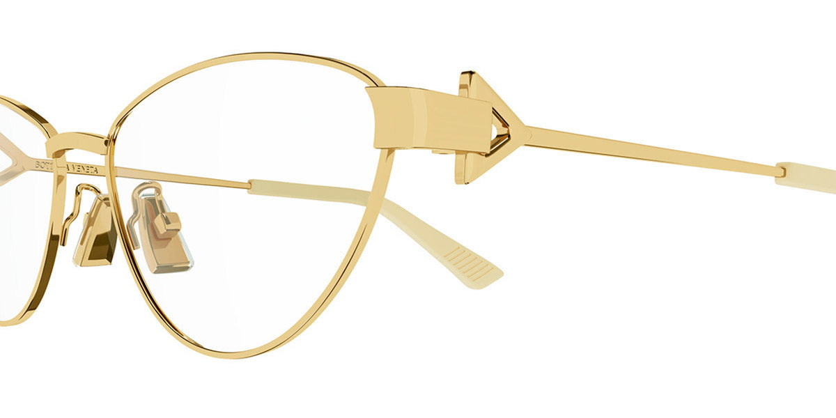 Bottega Veneta® BV1188O BV1188O 002 56 - Gold Eyeglasses