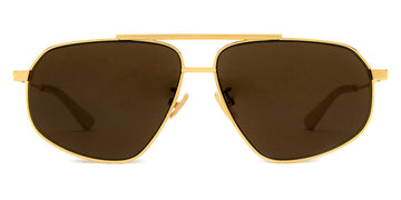 Bottega Veneta® BV1194S BV1194S 002 61 - Gold / Brown Sunglasses