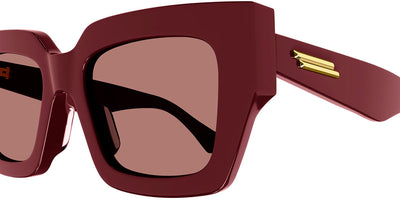 Bottega Veneta® BV1212S BV1212S 004 52 - Burgundy / Pink Sunglasses