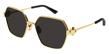 Bottega Veneta® BV1224S BV1224S 002 57 - Gold / Grey Sunglasses