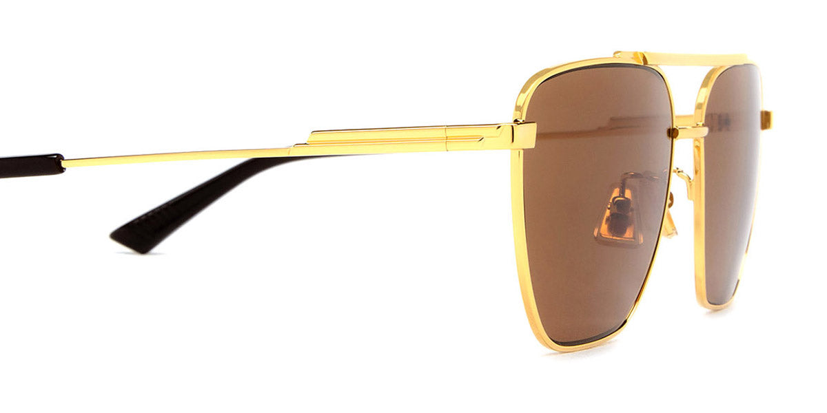 Bottega Veneta® BV1236S BV1236S 002 57 - Gold / Brown Sunglasses