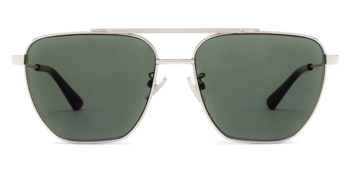 Bottega Veneta® BV1236S BV1236S 003 57 - Silver / Green Sunglasses