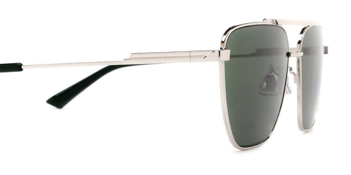 Bottega Veneta® BV1236S BV1236S 003 57 - Silver / Green Sunglasses