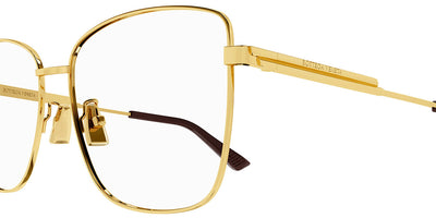 Bottega Veneta® BV1238O BV1238O 002 57 - Gold Eyeglasses