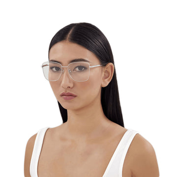 Bottega Veneta® BV1238O BV1238O 003 57 - Silver Eyeglasses