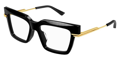 Bottega Veneta® BV1243O BV1243O 001 53 - Gold / Black Eyeglasses