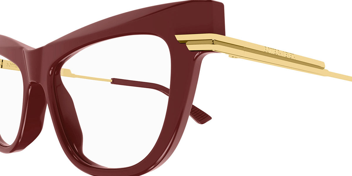 Bottega Veneta® BV1266O BV1266O 003 51 - Burgundy Eyeglasses