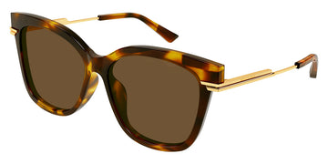 Bottega Veneta® BV1296SA BV1296SA 002 57 - Havana/brown sunglasses