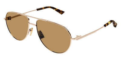 Bottega Veneta® BV1302S BV1302S 002 57 - Gold / Brown Sunglasses