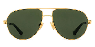 Bottega Veneta® BV1302S BV1302S 003 57 - Gold / Green Sunglasses