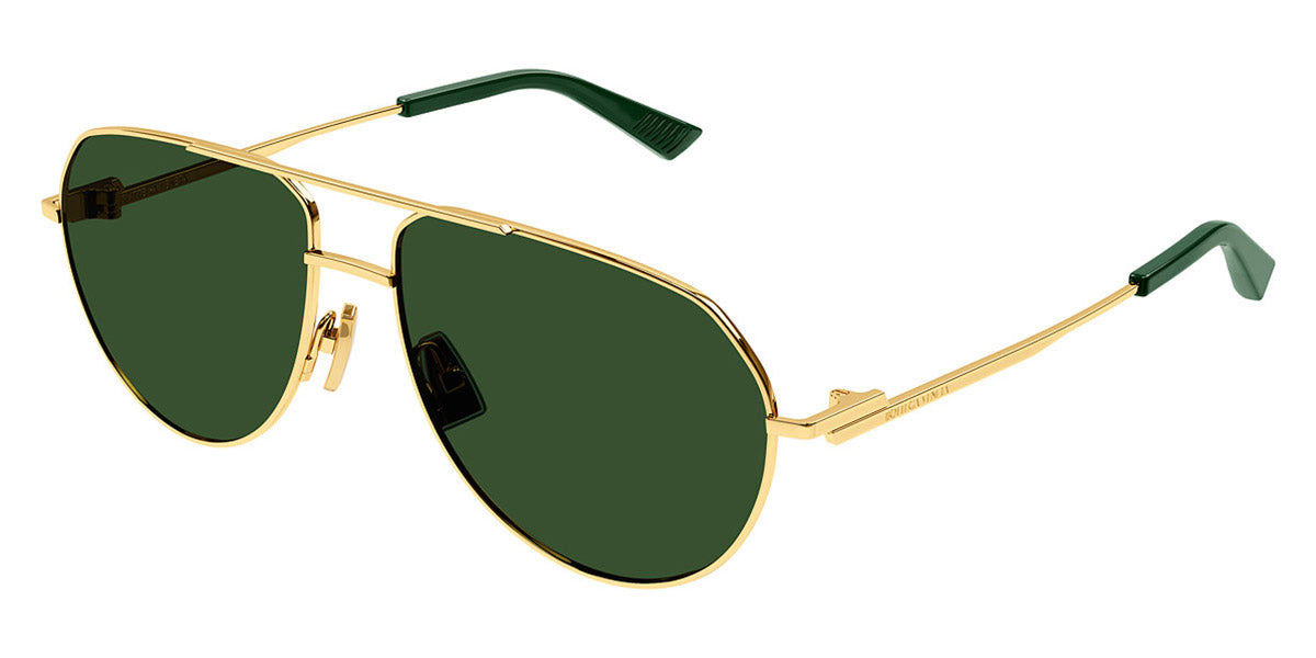 Bottega Veneta® BV1302S BV1302S 003 57 - Gold / Green Sunglasses