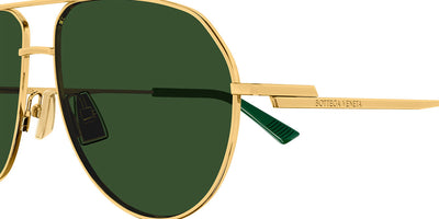 Bottega Veneta® BV1302S BV1302S 003 57 - Gold / Green Sunglasses