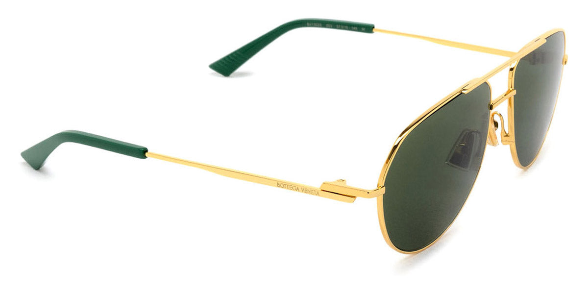 Bottega Veneta® BV1302S BV1302S 003 57 - Gold / Green Sunglasses