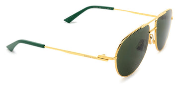 Bottega Veneta® BV1302S BV1302S 003 57 - Gold / Green Sunglasses