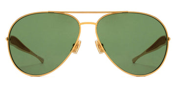 Bottega Veneta® BV1305S BV1305S 001 64 - Gold / Green Sunglasses