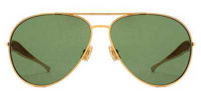 Bottega Veneta® BV1305S BV1305S 001 64 - Gold / Green Sunglasses