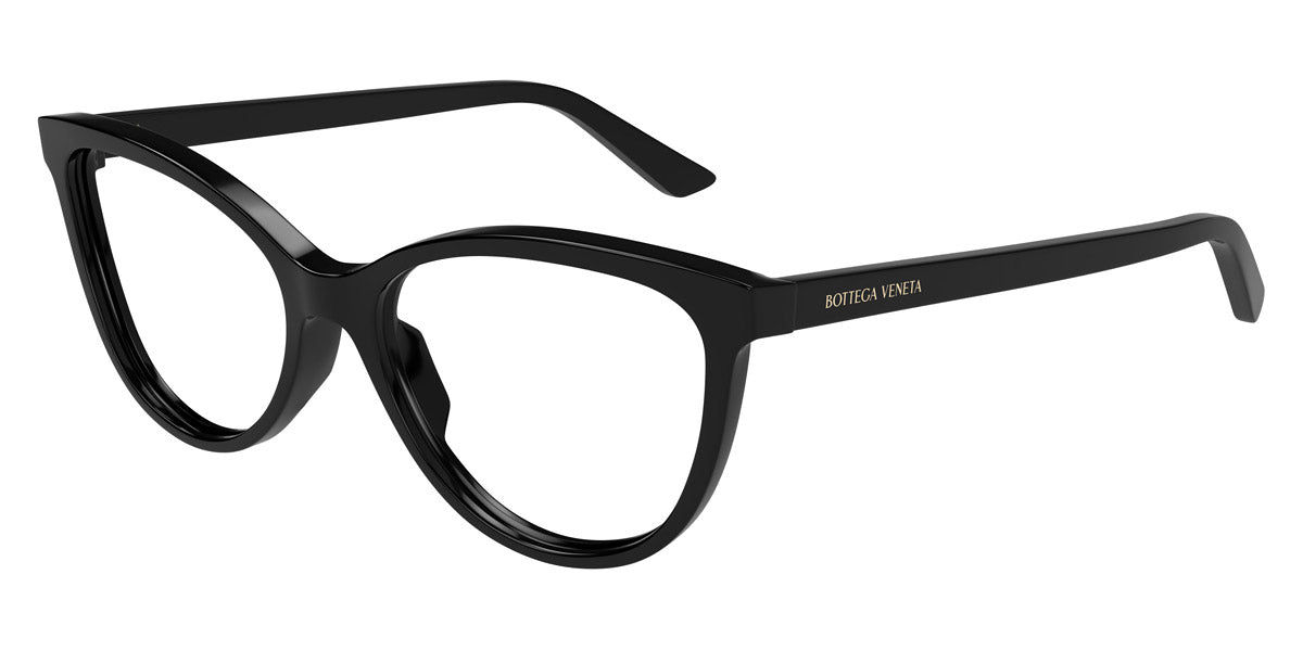 Bottega Veneta® BV1313O BV1313O 006 55 - Black/Black Eyeglasses