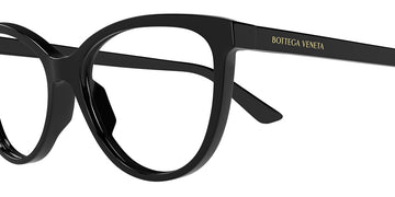 Bottega Veneta® BV1313O BV1313O 006 55 - Black/Black Eyeglasses